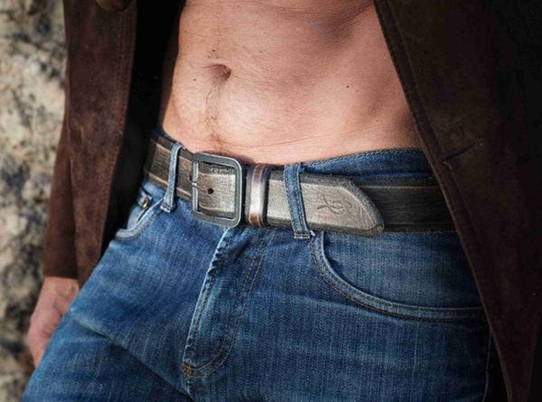 Men's Belt Brown Belt Leather Wear -