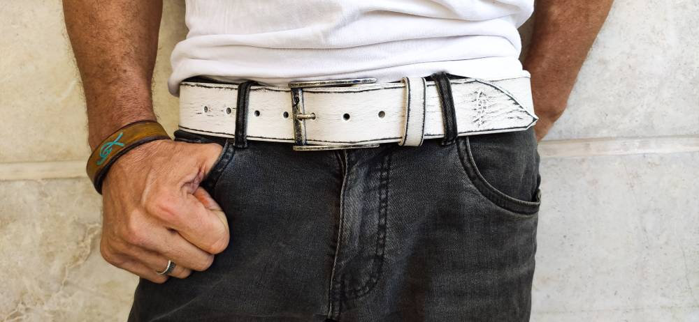 BB White Belts for Men