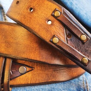 Custom leather belt, Genuine Leather, Men's Fashion, Men's Belt, Brown Belt, Leather Wear, Belt Buckle, Artisan Accessories, Men's Design image 3