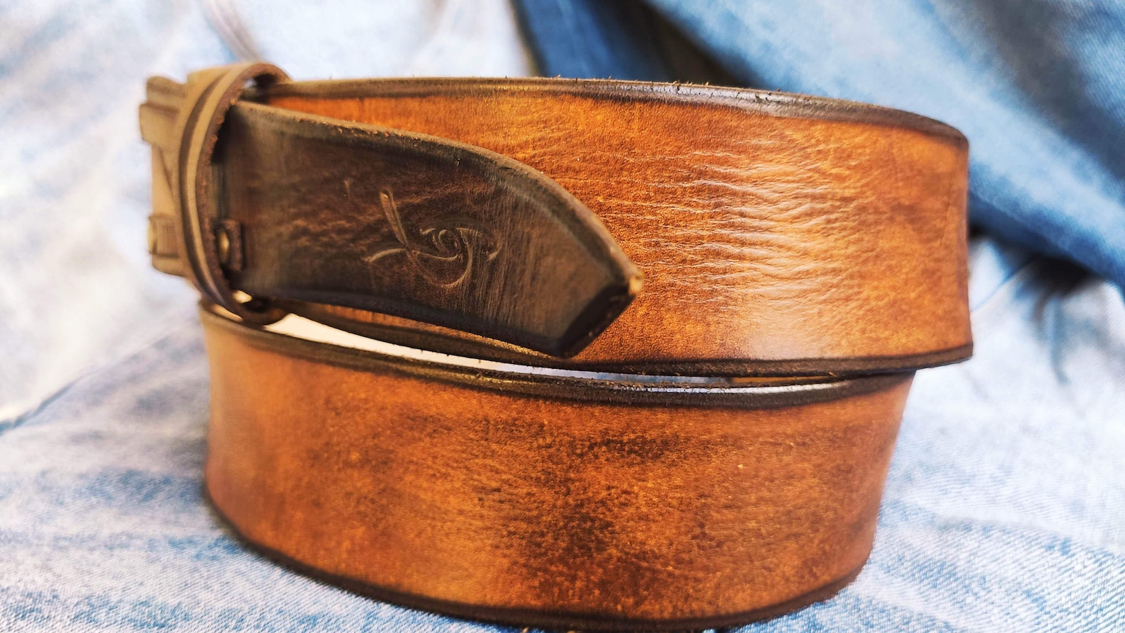 personalized leather belt