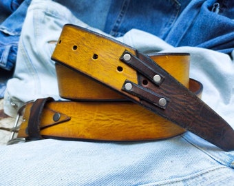 Handcrafted Leather Belt Unique Accessories for Fathers