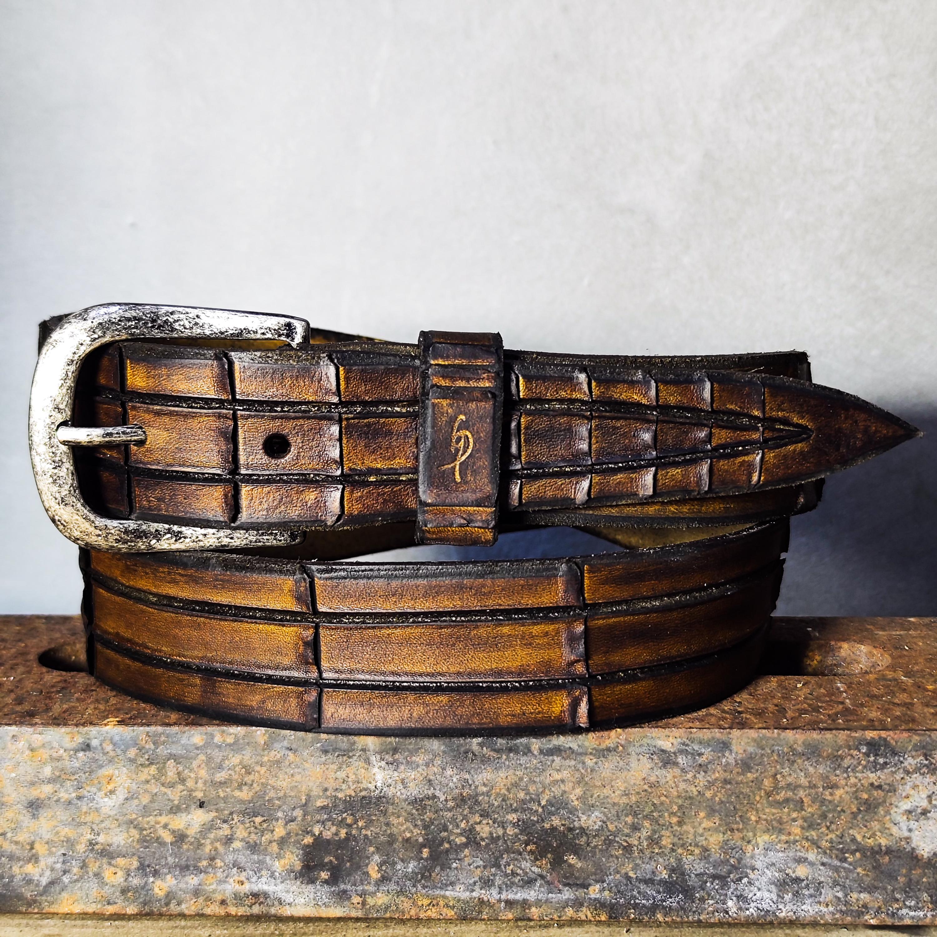Vintage Brown Crocodile Belt - Etsy Canada display picture 3