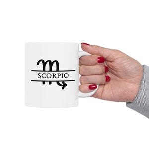 Scorpio Zodiac Mug - Astrology Coffee Cup Gift for Scorpio Sign Lovers | Scorpio Birthday Gift | Scorpio Horoscope Mug