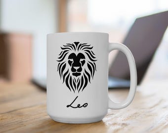 Leo Zodiac Mug: Astrology Coffee Cup, Birthday Gift