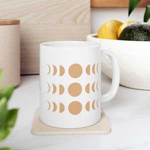 Moon Phases Coffee Mug: Celestial Witchy Decor