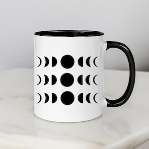 Moon Phases Coffee Mug: Celestial Witchy Kitchen Decor
