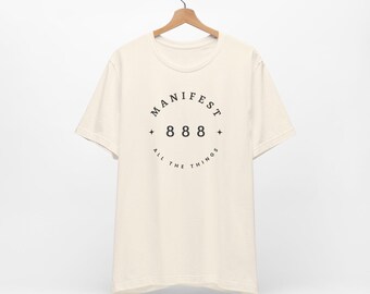 888 Angel Number Shirt | Abundance Manifestation Tee | Spiritual Minimalist Bella Canvas