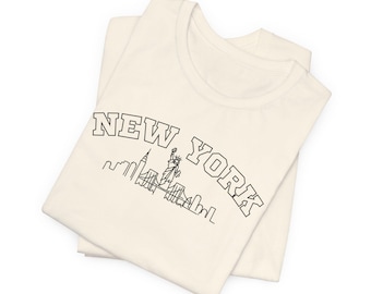NYC Skyline T-Shirt: Minimalist New York City Graphic Tee