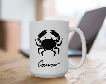 Cancer Zodiac Mug: Astrology Coffee Cup, Horoscope Gift