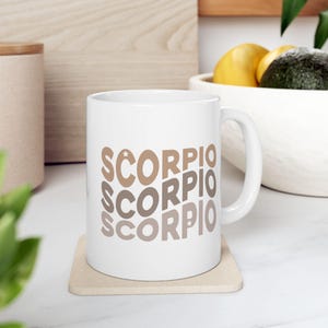 Scorpio Zodiac Mug - Astrology Coffee Cup Gift for Scorpio Sign Lovers | Scorpio Birthday Gift | Scorpio Horoscope Mug