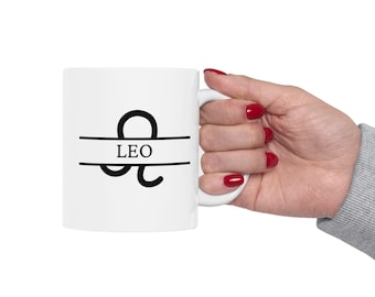 Leo Zodiac Mug: Astrology Coffee Cup, Birthday Gift