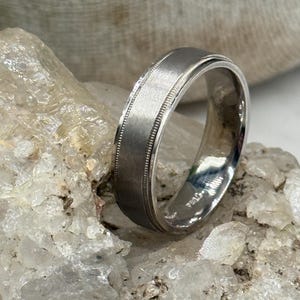 NEUER Herren Palladium-Silberring 6 MM Gr. 10