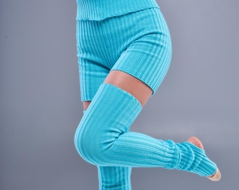 Pantalones cortos de punto para ballet para mujer, pantalones cortos de baile de cintura alta, pantalones cortos de punto para pilates, pantalones cortos para práctica de danza de bailarina, conjunto de entrenamiento para patinaje artístico