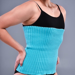 Cinturón calentador de cintura de punto, banda elástica acrílica para el vientre, talla personalizada para mayor comodidad, accesorio para baile y fitness, calentador de espalda de punto Haramaki.