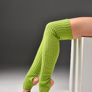 Acrylic Knit Leg Warmers for Women and Teens – Custom Color Dance, Yoga & Fitness Leg Warmers, Footless or Heel-Open, Warm Stretch Wear