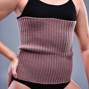 Calentador de cintura, faja abdominal, calentador de riñones, prenda de danza tejida, prenda de ballet, calentador de espalda, prenda de danza cómoda para mujer