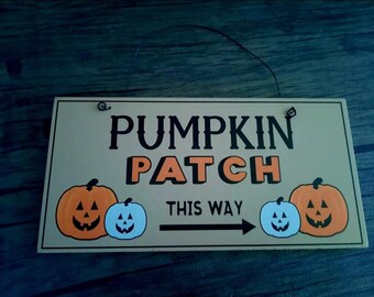 手描きのパンプキンパッチサイン