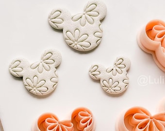 Cortador de cabezas de ratón florales / Herramienta de joyería con forma de pendiente para arcilla polimérica