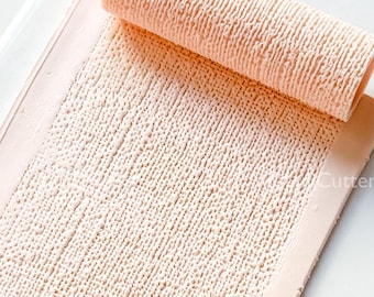 Rodillo texturizador de lino: patrón de tela para arcilla polimérica.