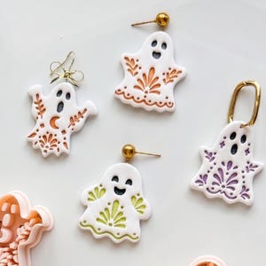 Haunted Folk Ghosts Cutters: Folk Art Spirit Shapes for Polymer Clay