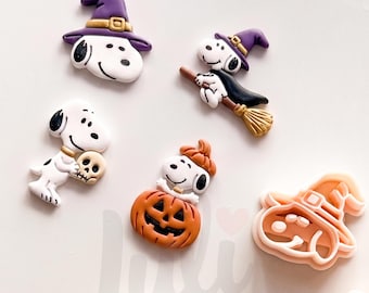 Charlie's Dog Cutter: Halloween Character Set for Polymer Clay