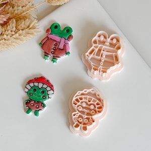 Frosch Ausstecher Set: Wunderliche Polymer Clay Ohrringe, Charms, Schmuck
