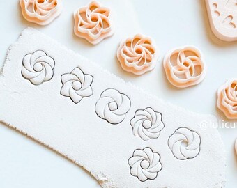Interchangeable Floral Swirl Clay Cutter Set