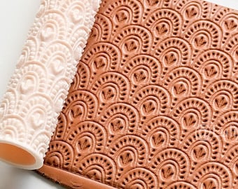 Rodillo texturizador de arcos de encaje: diseño bohemio para pendientes de arcilla polimérica