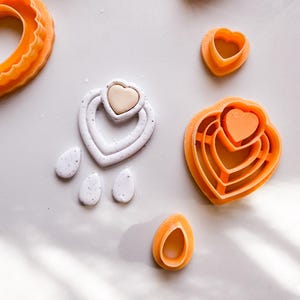 Heart Bezel Earring Cutter Set: Polymer Clay Jewelry Making