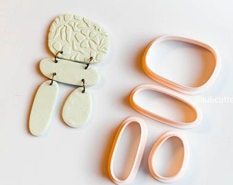 Modular Clay Cutter Set: Organic Linked Earring Shapes