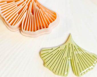 Ginkgo Leaf Clay Cutter: Veined Botanical Imprint (35mm & 40mm)