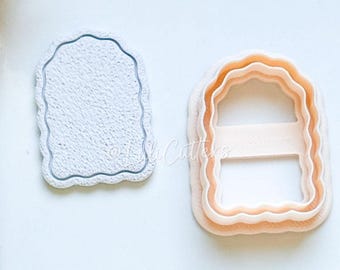 Scalloped Arch Clay Earring Cutter Set  Wavy Edge Jewelry Tool