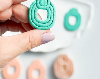 Boho Geometric Clay Cutter Set: Line Textured Earring Cutters