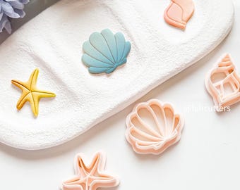 Shell Pack - Seashell Polymer Clay Earring Cutter Set – Ocean-Inspired Shapes -  Seashell & Starfish 00478