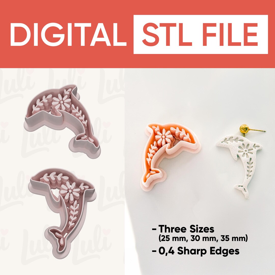 Tiley Dolphin Cutter (STL Digital File) - Etsy