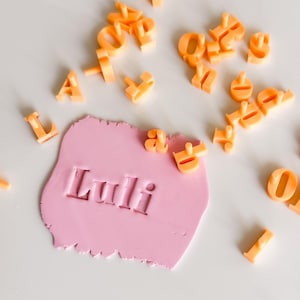 Handvatletterstempelset: polymeerklei, aardewerk, zeep