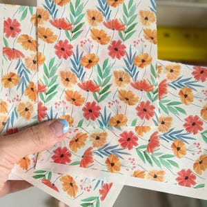 Floral Water Transfer Paper for Polymer Clay (9x14cm)