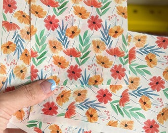 Floral Water Transfer Paper for Polymer Clay (9x14cm)