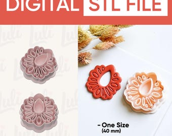 Floral Mandala Polymer Clay Cutter (STL Digital File)