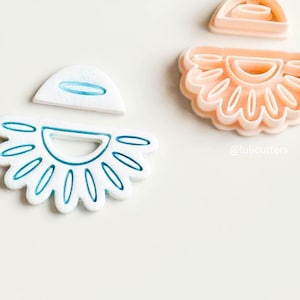 Boho-uitsparing geschulpte kleisnijderset keramiek geïnspireerd boogontwerp - 2 maatopties