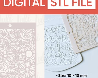 Love Meadow Floral Stencil (STL Digital File)