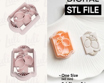 Citrus Duo Imprint Cutter Set: Polymer Clay Earring Design (STL Digital File)