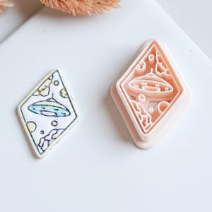 UFO Clay Cutter: Alien Spaceship Polymer Clay Mold - 35mm/40mm