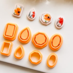 Bezel Ohrstecker Ausstechform: Geometrische Polymer Clay Schmuck