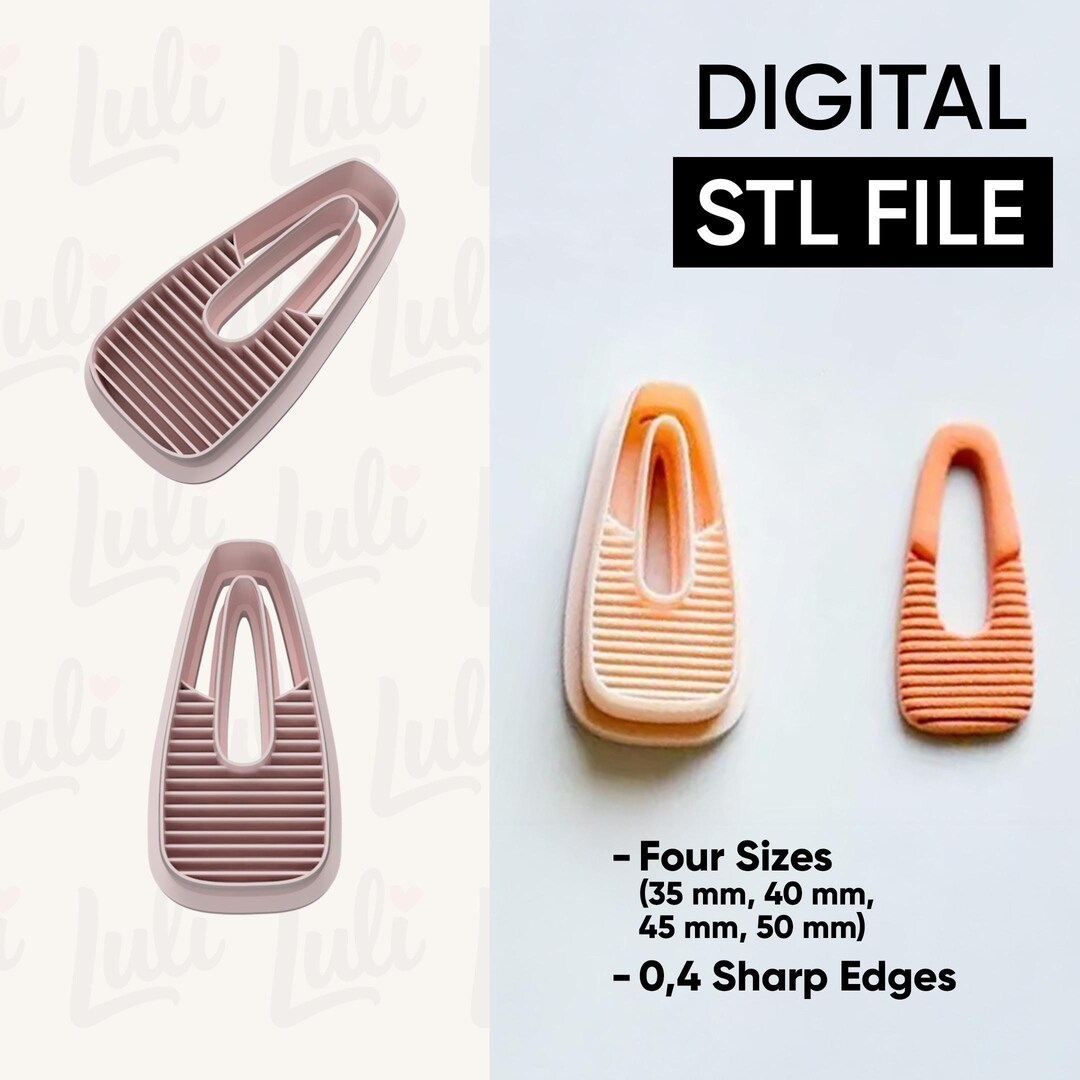 Loop Grid Cutter STL File: Polymer Clay Earring Mold (digital Download ...