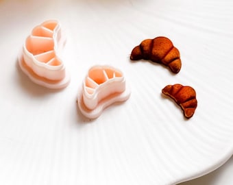 Croissant Clay Cutter | Pastry Shape Polymer Clay Tool | DIY Jewelry Making | Food-Themed Craft Supplies