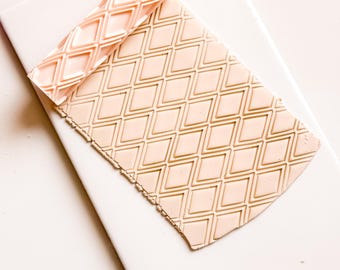 Diamant-Muster-Textur-Walze, geometrisches Präge-Werkzeug für Polymer-Ton-Schmuck & Kunsthandwerk