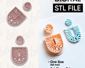 Rustic Clay Cutter Set: Arch & Circle Shapes (STL Digital File)
