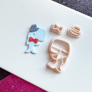 Smiling Whale Clay Cutter: Polymer Clay Mold, Ocean Theme - 5 Sizes