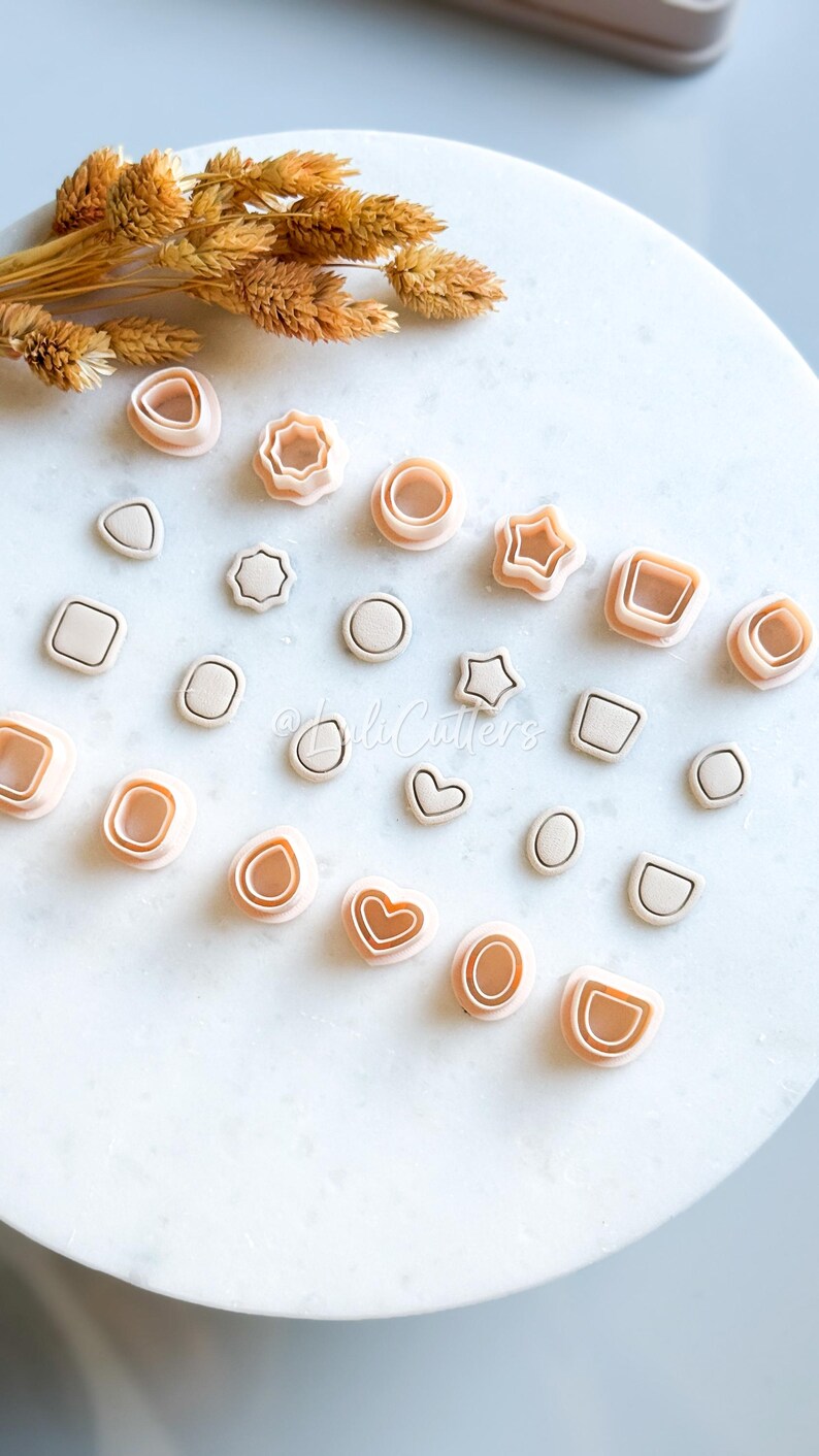 Basic Shape Stud Clay Cutters Geometric Polymer Clay Earring And Basic Shape Stud Clay Cutters Geometric Polymer Clay Earring And